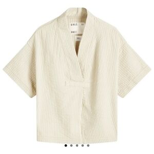 Girls of Dust Cream Toku Armor Top Short Sleeve Shirt Medium